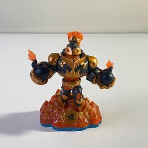 Skylanders Dark Blast Zone Swap Force Fire Element Figure w/ Blue Base Swappable